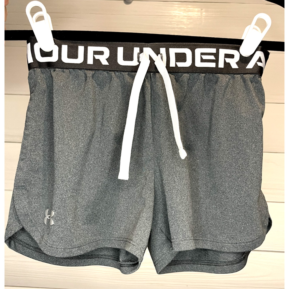 Under Armour gray shorts with logo elastic band Youth Medium